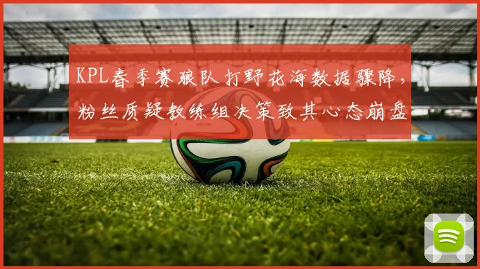 KPL春季赛狼队打野花海数据骤降，粉丝质疑教练组决策致其心态崩盘